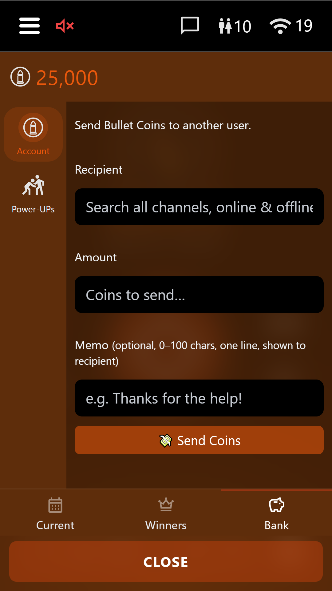 Bulletz Radio Chat Bullet Bank