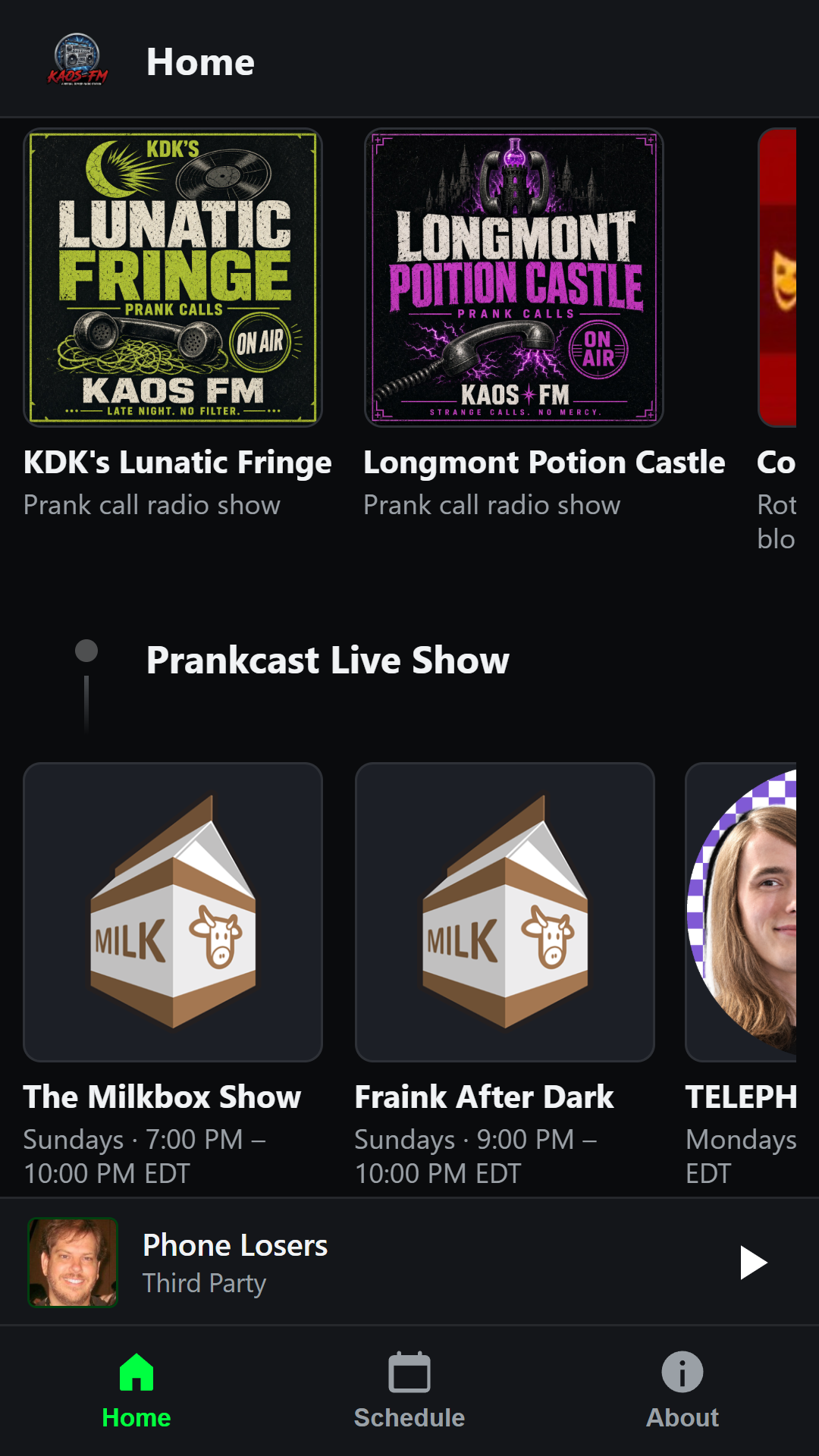 KAOS-FM: Prank & Comedy Radio screenshot 2