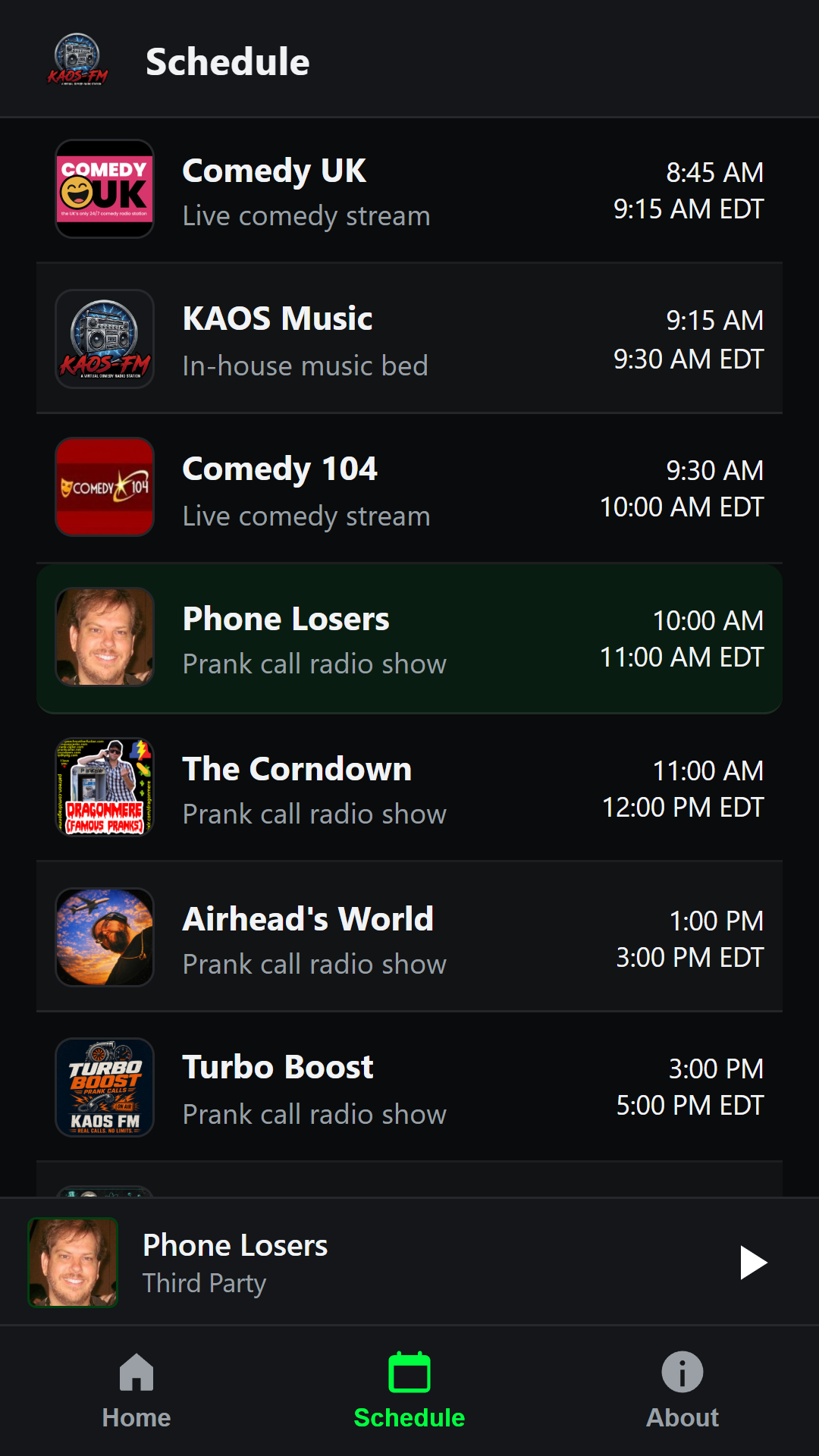 KAOS-FM: Prank & Comedy Radio screenshot 3